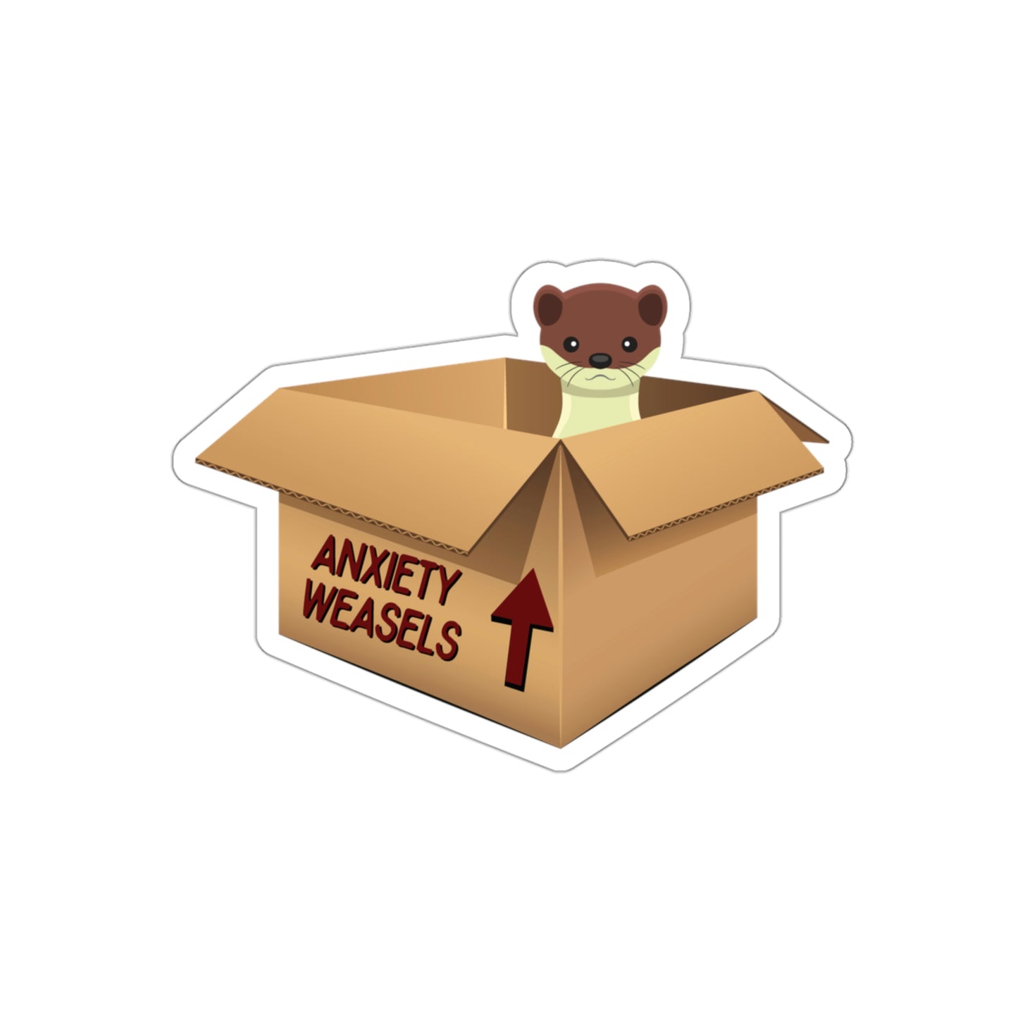 Anxiety Weasel - Sticker